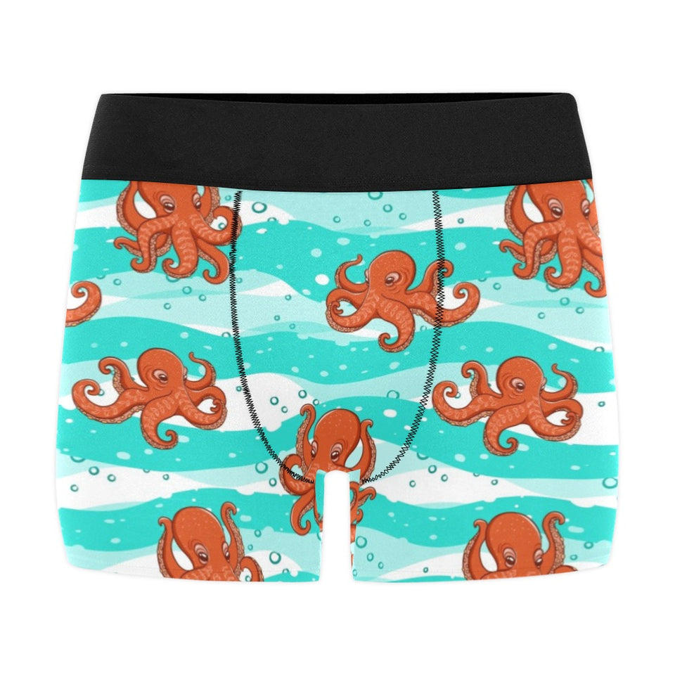 Octopuses sea wave background Men's All Over Print Boxer Briefs Men's Underwear