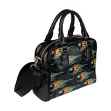 Bowling balls flame pattern Shoulder Handbag