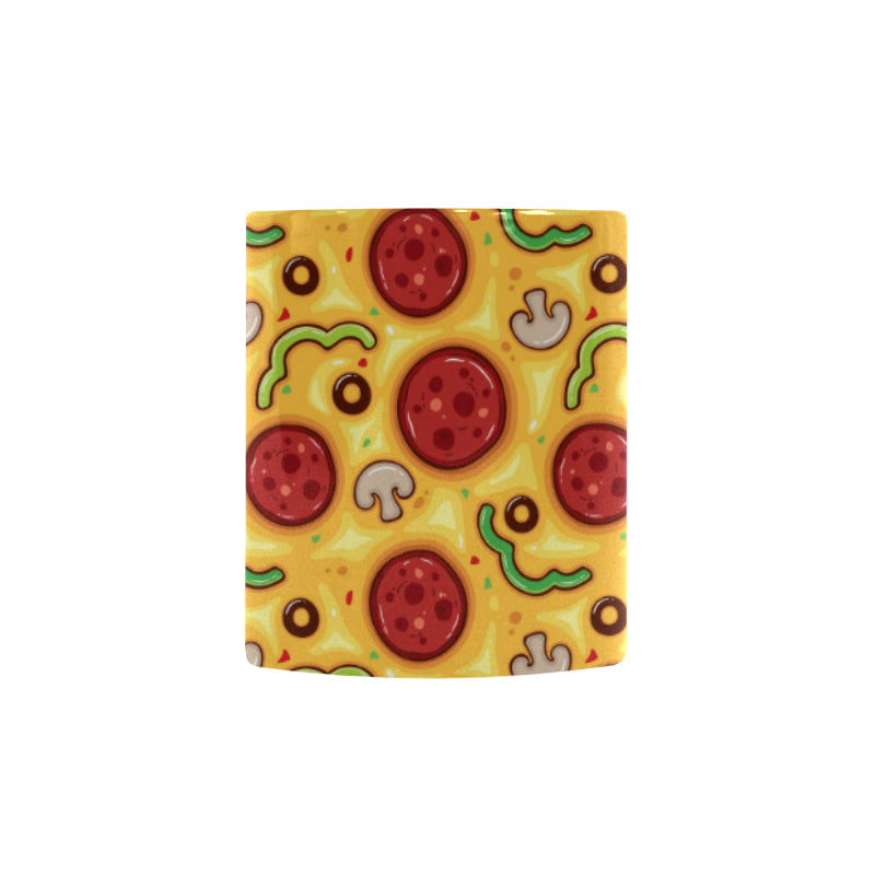 Pizza texture pattern Morphing Mug Heat Changing Mug
