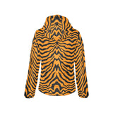 Bengal tigers skin print pattern Women's Padded Hooded Jacket