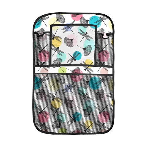 Dragonflies ginkgo leaves pattern Car Seat Back Organizer
