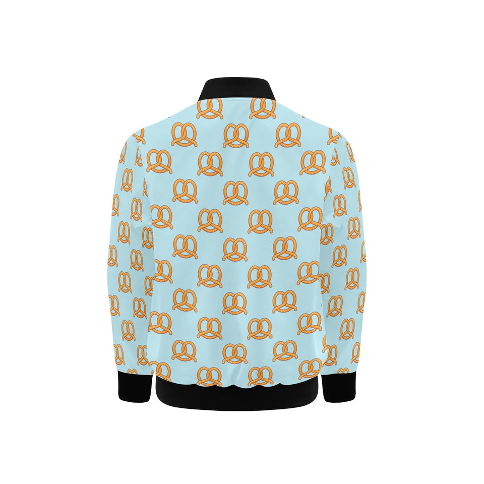 Pretzels Pattern Print Design 03 Kids' Boys' Girls' Bomber Jacket