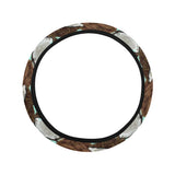 Coconut Pattern Print Design 03 Car Steering Wheel Cover