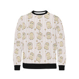 cute owl leaf Men's Crew Neck Sweatshirt