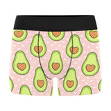 Avocado heart pink background Men's All Over Print Boxer Briefs Men's Underwear