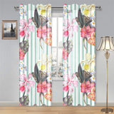 Colorful orchid flower pattern Gauze Curtain