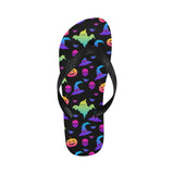 Colorful halloween background Unisex Flip Flops