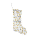 Golden Retriever Pattern Print Design 04 Christmas Stocking
