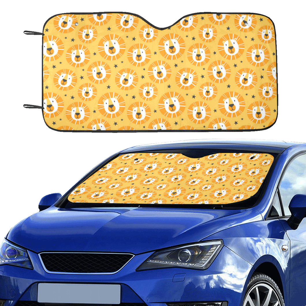 Lion Pattern Print Design 03 Car Sun Shade