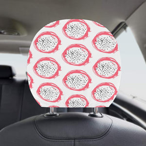 Hand drawn dragon fruit Car Headrest Cover