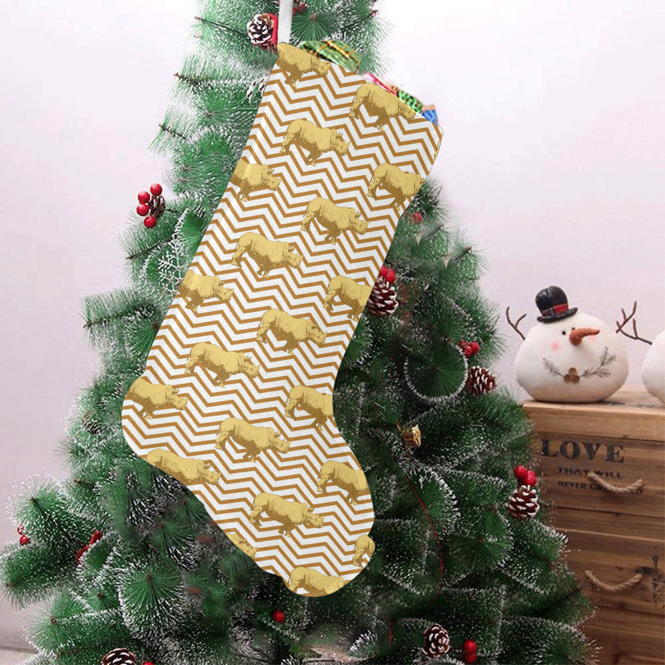 Rhino yellow theme pattern Christmas Stocking