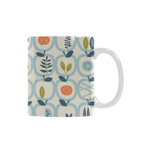 apples leaves pattern Classical White Mug (Fulfilled In US)