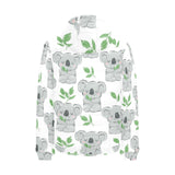 Hand drawn Koala leaves pattern Men's Padded Hooded Jacket