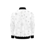 Snowflake pattern white background Kids' Boys' Girls' Bomber Jacket