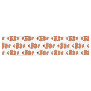 Clown Fish Pattern Print Design 05 Table Runner