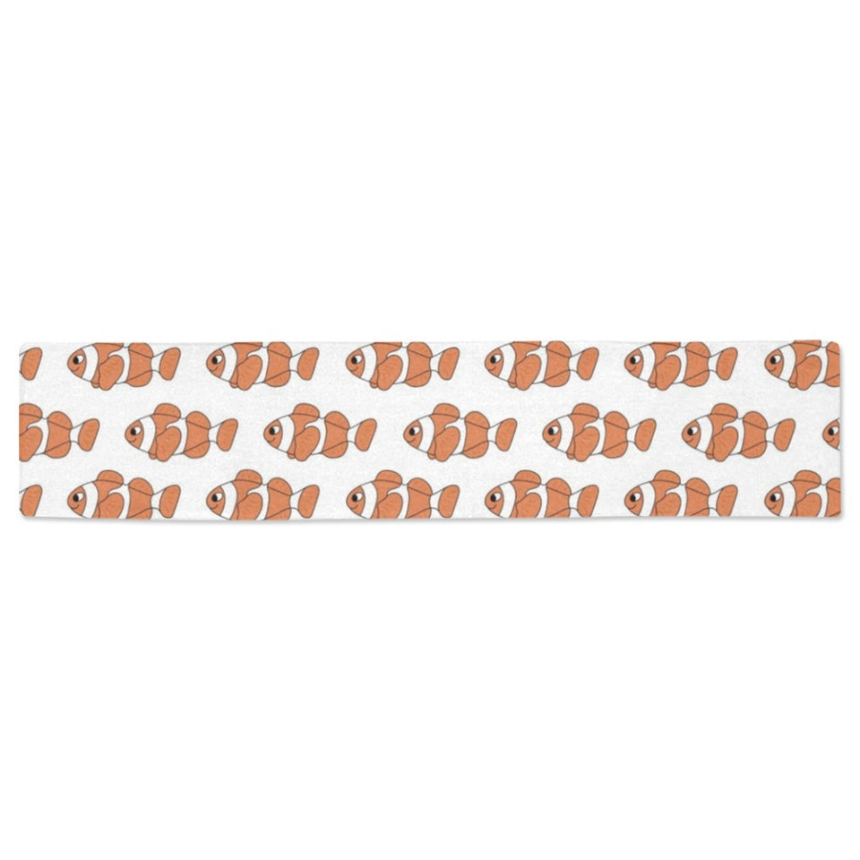 Clown Fish Pattern Print Design 05 Table Runner
