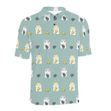 Cute hamster cheese pattern Men's All Over Print Polo Shirt