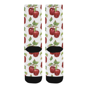 Red apples pattern Crew Socks