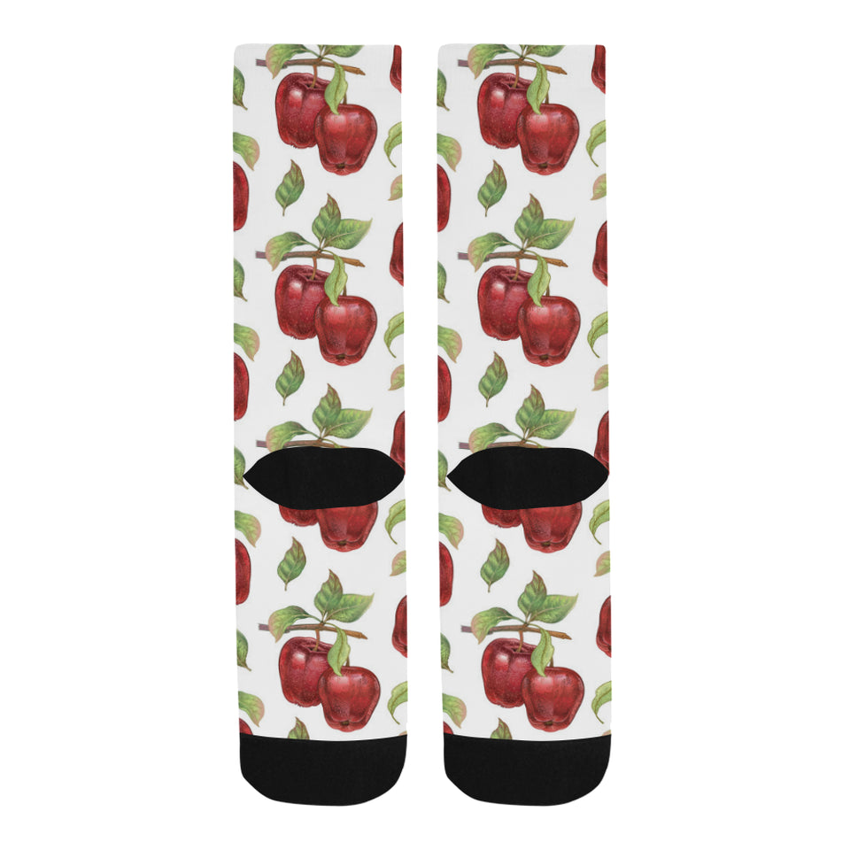 Red apples pattern Crew Socks
