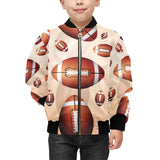 American football ball design pattern Kids' Boys' Girls' Bomber Jacket