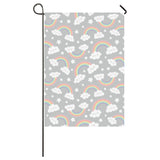 Cute rainbow clound star pattern House Flag Garden Flag