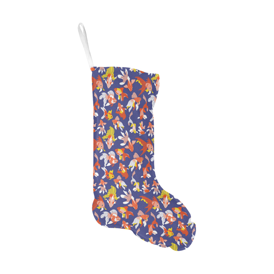 Goldfish Pattern Print Design 04 Christmas Stocking