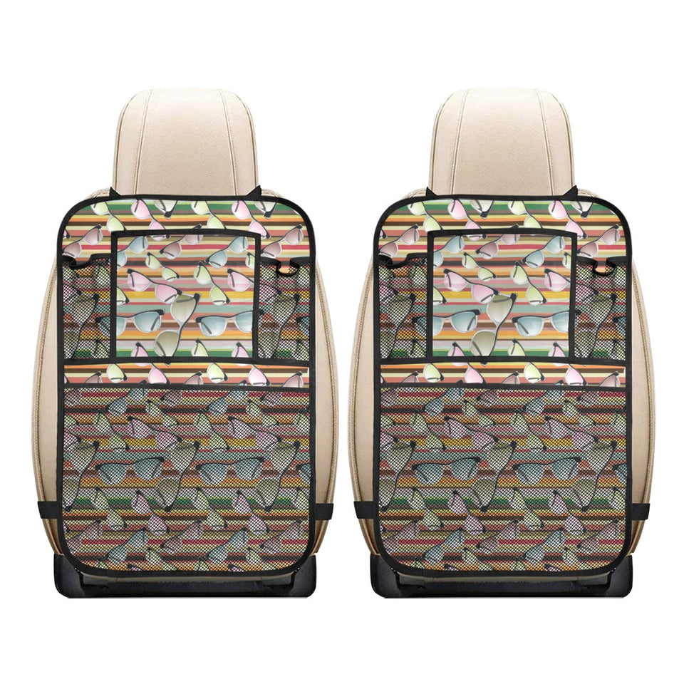 Sun Glasses Pattern Print Design 02 Car Seat Back Organizer