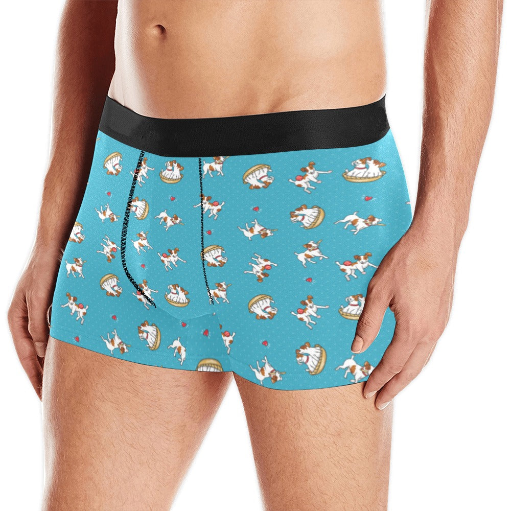 Jack Russel Pattern Print Design 03 Men's All Over Print Boxer Briefs Men's Underwear