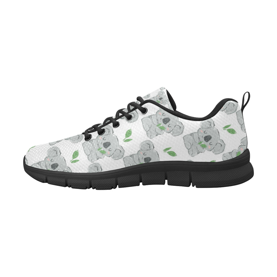 Hand drawn Koala leaves pattern Women's Sneaker Shoes
