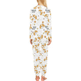 Cute beagle dog pattern background Women's All Over Print Pajama Set