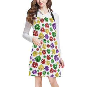 Dice Pattern Print Design 03 All Over Print Adjustable Apron