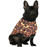 Fire flame dark pattern All Over Print Pet Dog Round Neck Fuzzy Shirt