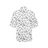 Pigeon Pattern Print Design 05 Women's All Over Print Hawaiian Shirt