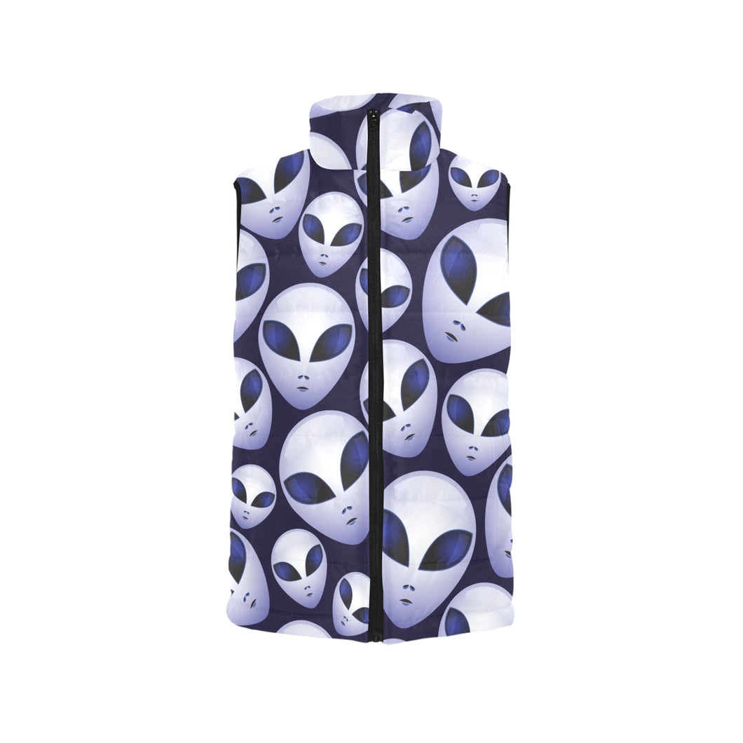 Alien Pattern Print Design 01 Men's Padded Vest