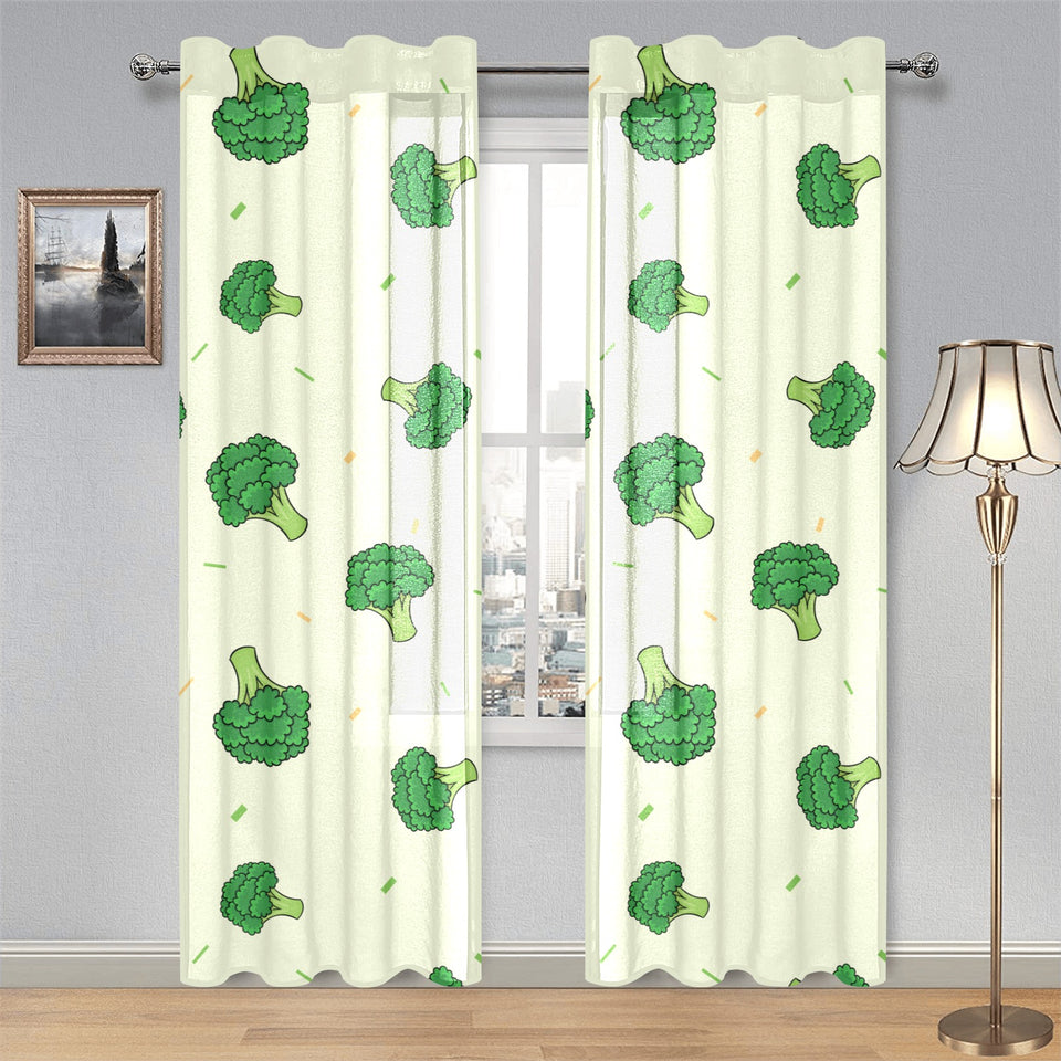 Broccoli pattern Gauze Curtain