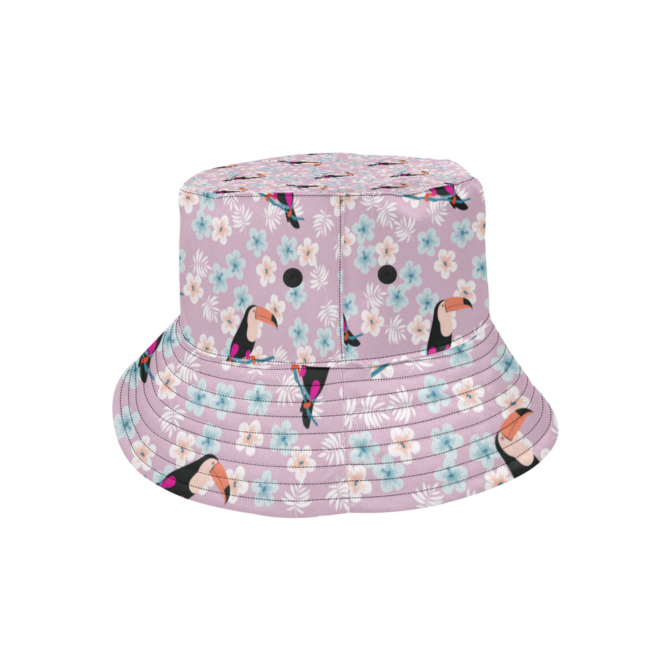 Beautiful toucan flower leaves Unisex Bucket Hat