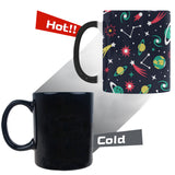 colorful space pattern planet star Morphing Mug Heat Changing Mug
