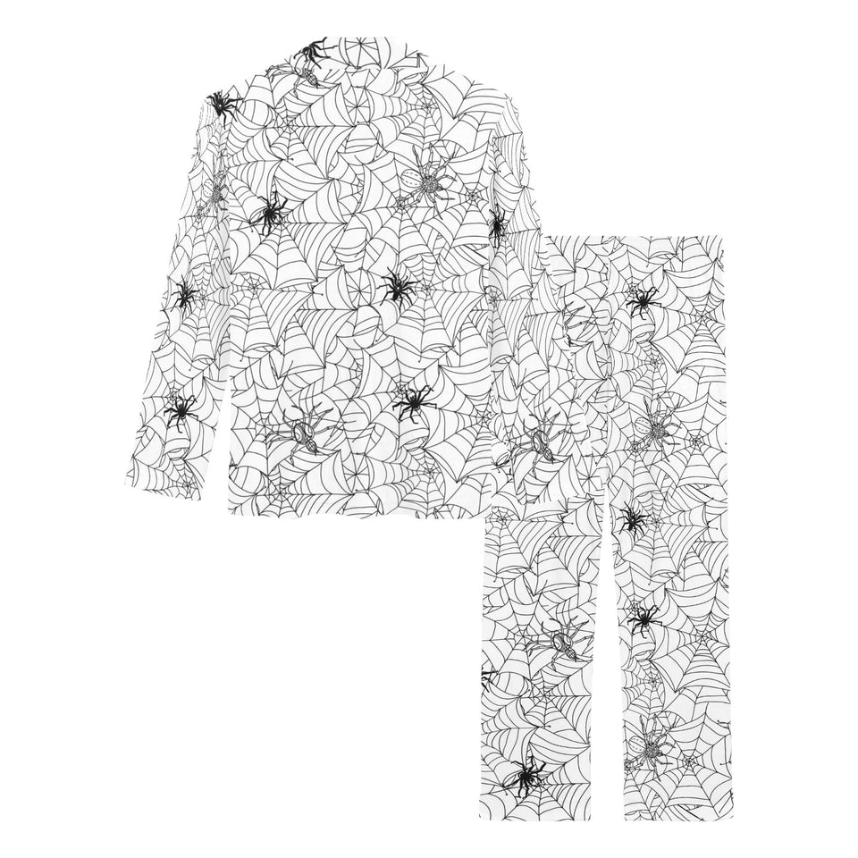 Spider web cobweb pattern Women's Long Pajama Set