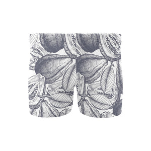 Guava tropical hand drawn pattern Men's Swimming Trunks