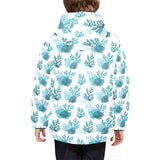 Coral Reef Pattern Print Design 04 Kids' Boys' Girls' Padded Hooded Jacket