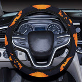 Halloween pattern Pumpkin background Car Steering Wheel Cover