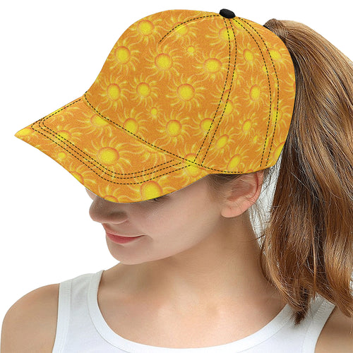 Sun orange background All Over Print Snapback Cap