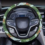 Hummingbird Pattern Print Design 05 Car Steering Wheel Cover