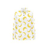 Banana pattern Women's Long Sleeve Polo Shirt