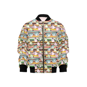 Sun Glasses Pattern Print Design 02 Kids' Boys' Girls' Bomber Jacket