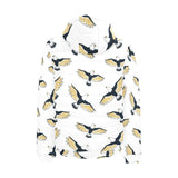 Eagle Pattern Print Design 03 Men's Padded Hooded Jacket