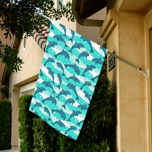 Dolphin sea pattern House Flag Garden Flag