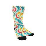 Colorful moon pattern Crew Socks