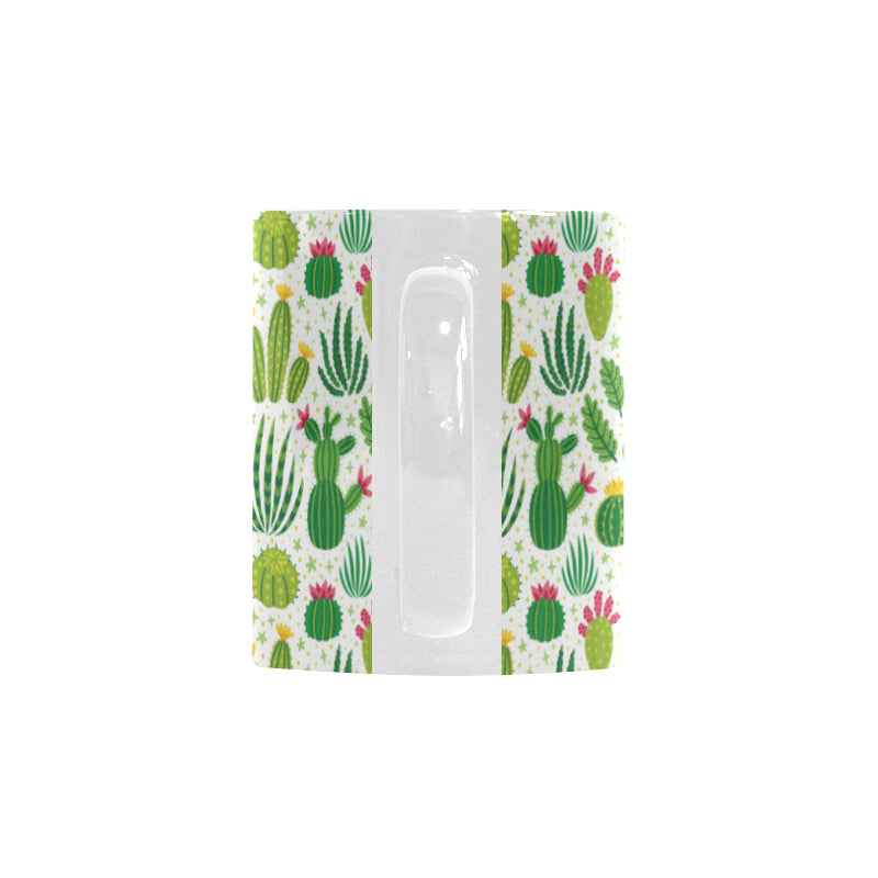 Cactus pattern copy Classical White Mug (Fulfilled In US)