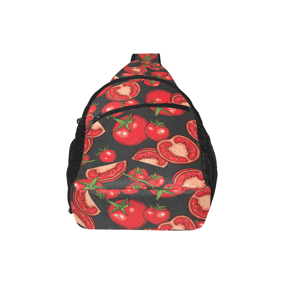 Tomato black background All Over Print Chest Bag